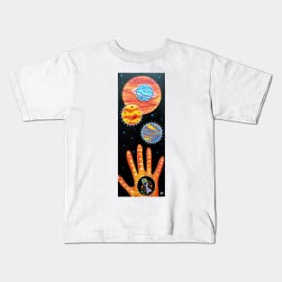 Astrological Dilemma by Harriette Knight Kids T-Shirt